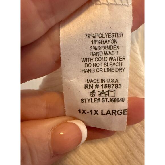 Womens Plus 1X Chic Lagenlook Ribbed Open Front Long Sleeve Longline Cardigan - Picture 6 of 10